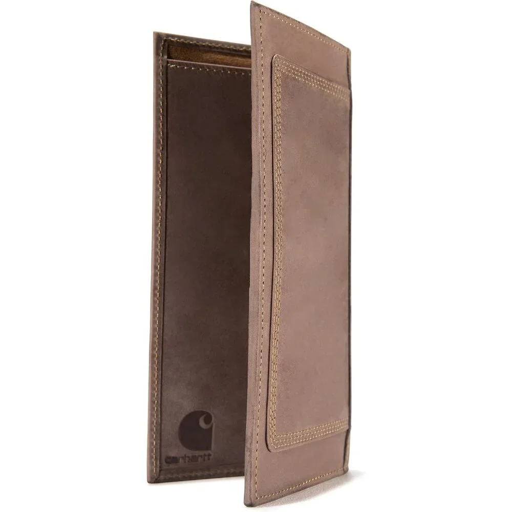 Carhartt Men's Rugged Leather Triple Stitch Wallet Available in Multiple Colors